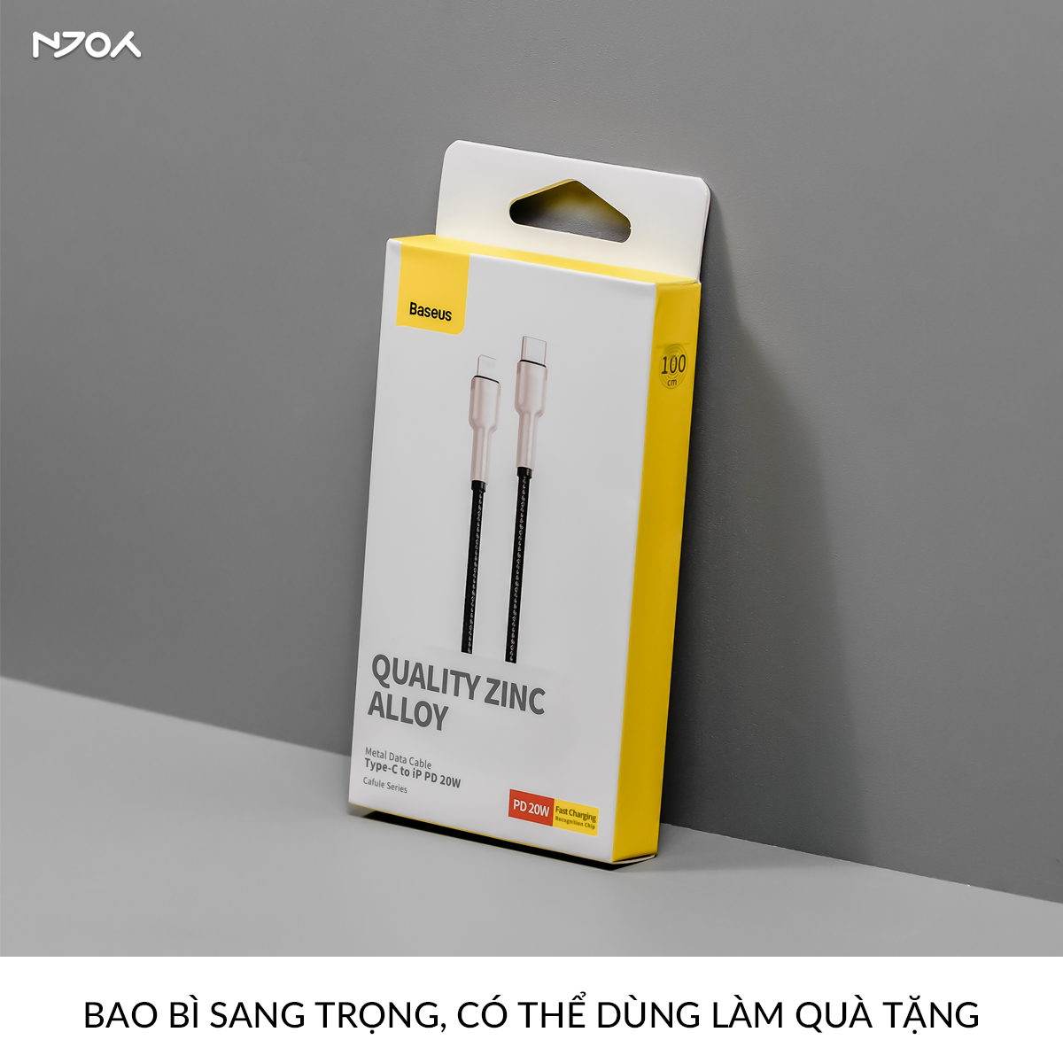 Cáp Sạc Nhanh Baseus Metal Serice Chân Cắm Type C Cho iPhone 14 Pro Max 13 12 11