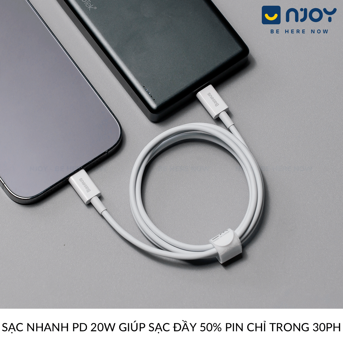 Dây Cáp Sạc Baseus 20W Type C To L Chất Liệu TPE Siêu Bền Cho Điện Thoại iPhone 14 Pro Max 13 12 11