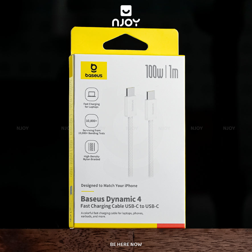 Dây Cáp Sạc Baseus PD 100W Type C To Type C Bện Nylon Cho Điện Thoại iPhone Laptop Macbook iPad