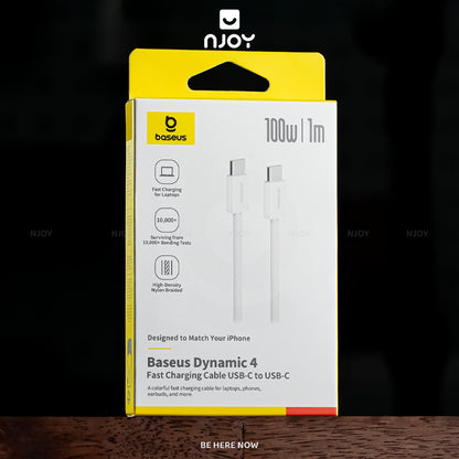 Dây Cáp Sạc Baseus PD 100W Type C To Type C Bện Nylon Cho Điện Thoại iPhone Laptop Macbook iPad