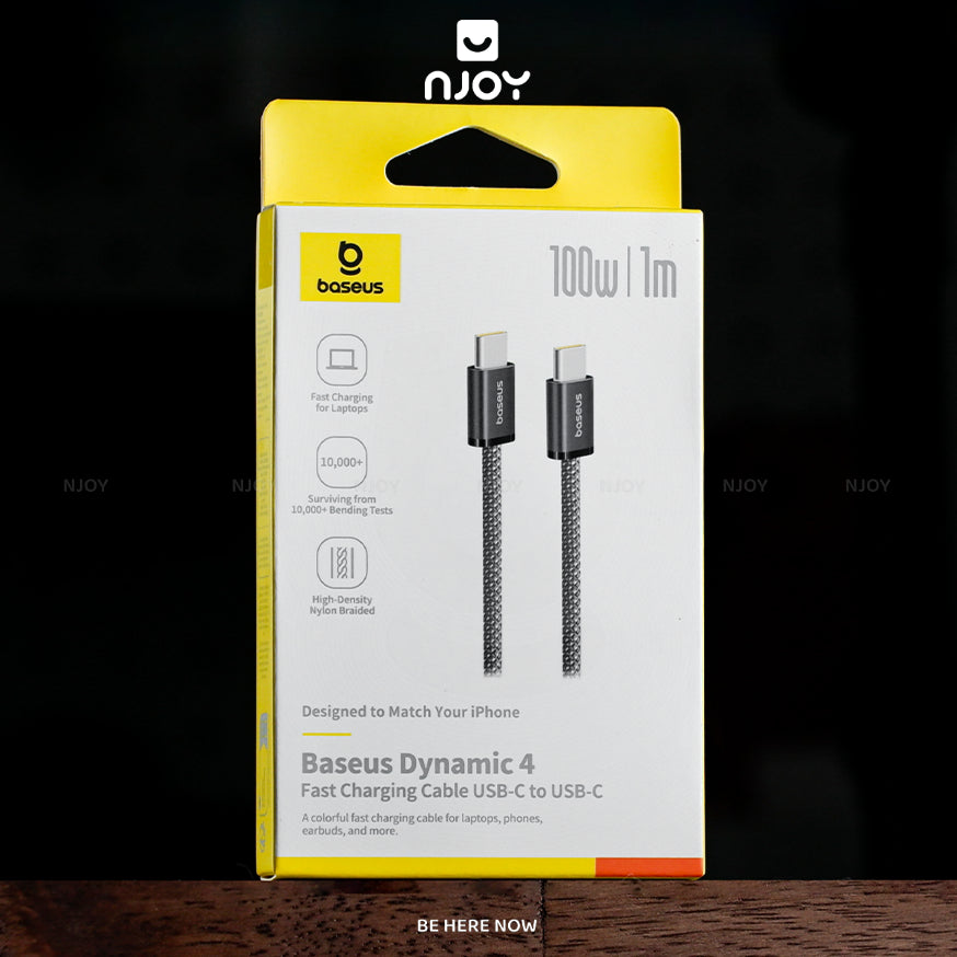 Dây Cáp Sạc Baseus PD 100W Type C To Type C Bện Nylon Cho Điện Thoại iPhone Laptop Macbook iPad
