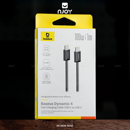 Dây Cáp Sạc Baseus PD 100W Type C To Type C Bện Nylon Cho Điện Thoại iPhone Laptop Macbook iPad