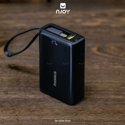 Sạc Dự Phòng Baseus 10000mAh Tích Hợp Cáp Type C QC PD 45W Cho Điện Thoại iPhone 17 Pro Max 15 14 13