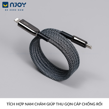 Cáp Sạc Nhanh Nam Châm WIWU 30W 100W Chân Cắm Type C Cho Điện Thoại iPhone Macbook Tablet iPad
