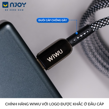 Cáp Sạc Nhanh Nam Châm WIWU 30W 100W Chân Cắm Type C Cho Điện Thoại iPhone Macbook Tablet iPad