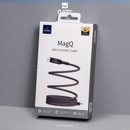 Cáp Sạc Nhanh Nam Châm WIWU 30W 100W Chân Cắm Type C Cho Điện Thoại iPhone Macbook Tablet iPad