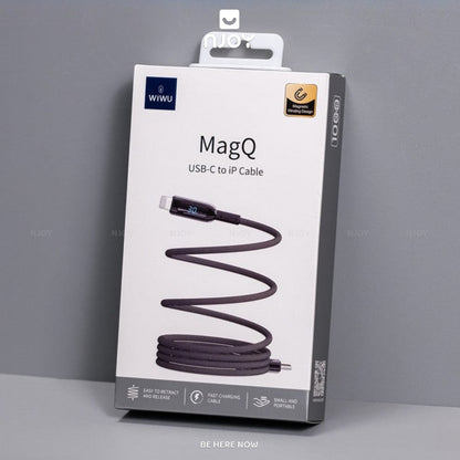 Cáp Sạc Nhanh Nam Châm WIWU 30W 100W Chân Cắm Type C Cho Điện Thoại iPhone Macbook Tablet iPad