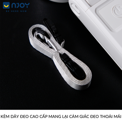 Quạt Cầm Tay Mini Siêu Nhỏ Gọn Chống Ồn Sạc Tích Điện Type C Pin Dung Lượng Lớn Màn Hình LCD