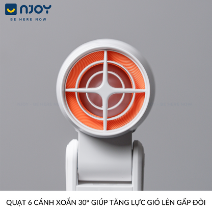 Quạt Cầm Tay Mini Siêu Nhỏ Gọn Chống Ồn Sạc Tích Điện Type C Pin Dung Lượng Lớn Màn Hình LCD