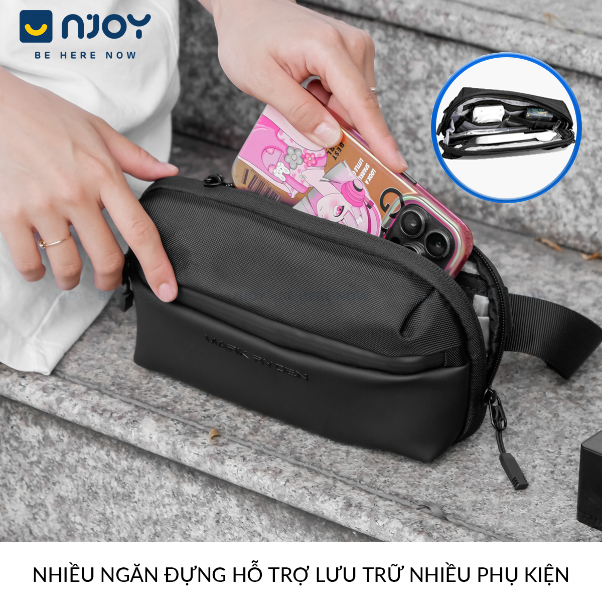 Túi Thời Trang Đeo Chéo Mark Ryden Có Thể Điều Chỉnh Kích Thước Đựng Phụ Kiện Điện Thoại Móc Khóa