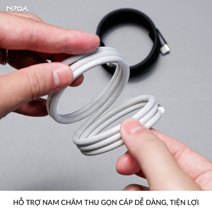 Cáp Sạc Nhanh Đa Năng 3 Trong 1 240W Type C Dây Nylon Cho iPhone MacBook iPad AirPods