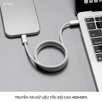 Cáp Sạc Nhanh Đa Năng 3 Trong 1 240W Type C Dây Nylon Cho iPhone MacBook iPad AirPods