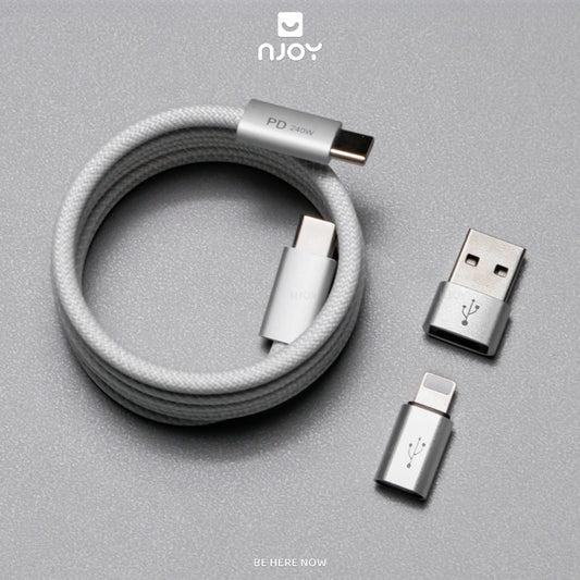 Cáp Sạc Nhanh Đa Năng 3 Trong 1 240W Type C Dây Nylon Cho iPhone MacBook iPad AirPods