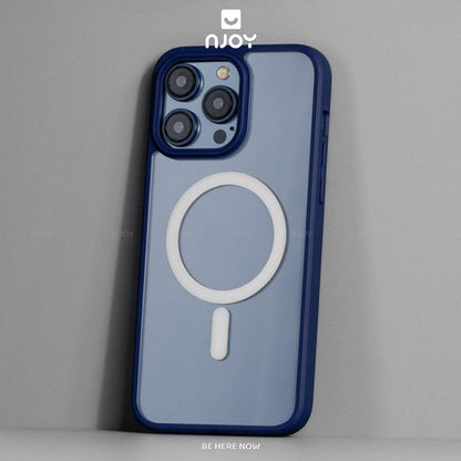 Ốp Trong Suốt Likgus Viền Màu Hỗ Trợ Sạc Không Dây Từ Tính Cho iPhone 16 Pro Max 15 14 13 12