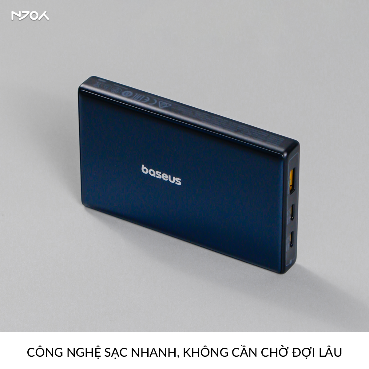 Sạc Dự Phòng Baseus 10000mAh Siêu Mỏng QC PD 20W Cho iPhone 16 Pro Max Samsung