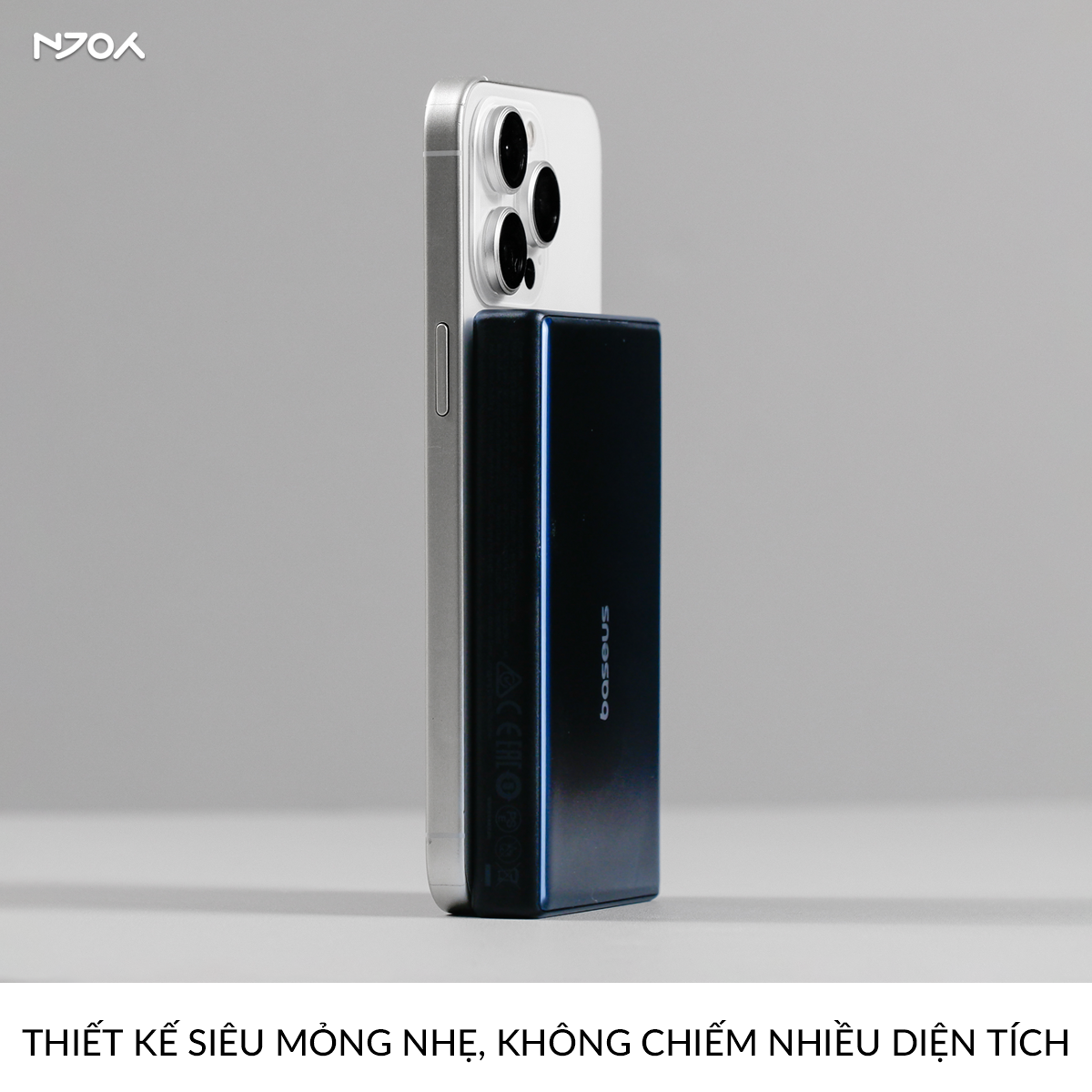 Sạc Dự Phòng Baseus 10000mAh Siêu Mỏng QC PD 20W Cho iPhone 16 Pro Max Samsung