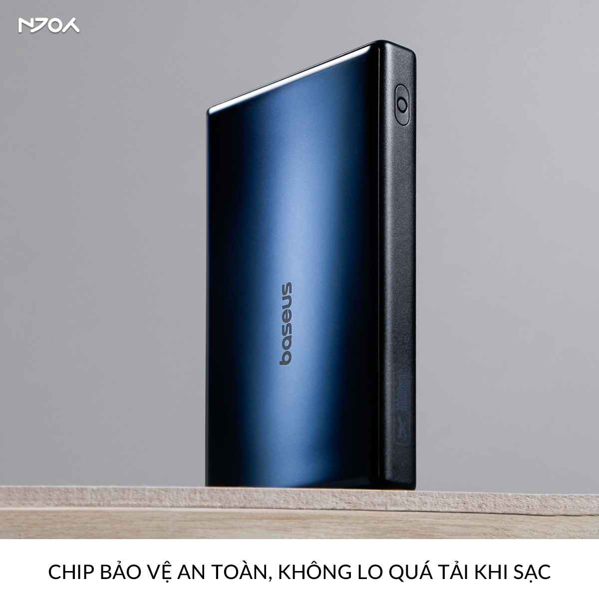 Sạc Dự Phòng Baseus 10000mAh Siêu Mỏng QC PD 20W Cho iPhone 16 Pro Max Samsung