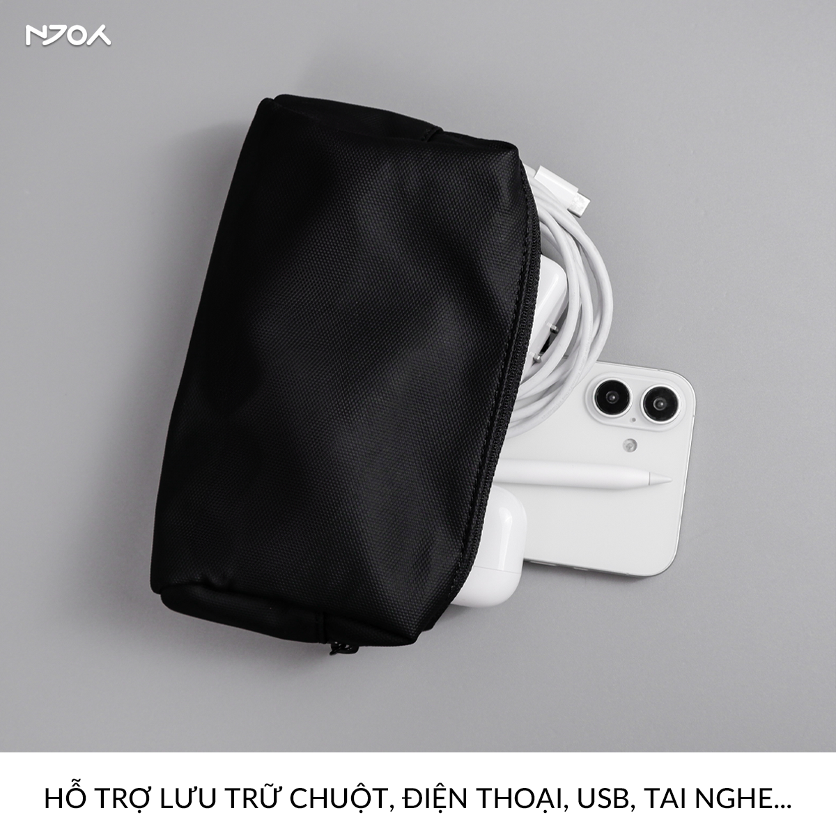 Túi Đựng Phụ Kiện Mark Ryden Sức Chứa Lớn Chống Thấm Nhỏ Gọn Đựng Dây Sạc USB AirPods