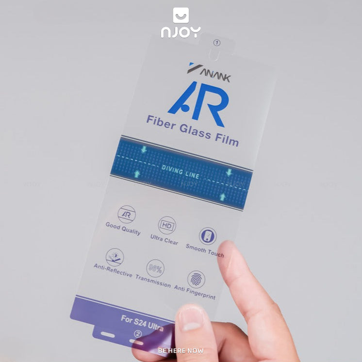 Miếng Dán Màn Hình Anank Chống Chói Full Viền Fiber Film Cho Samsung S25 Ultra S24 Ultra