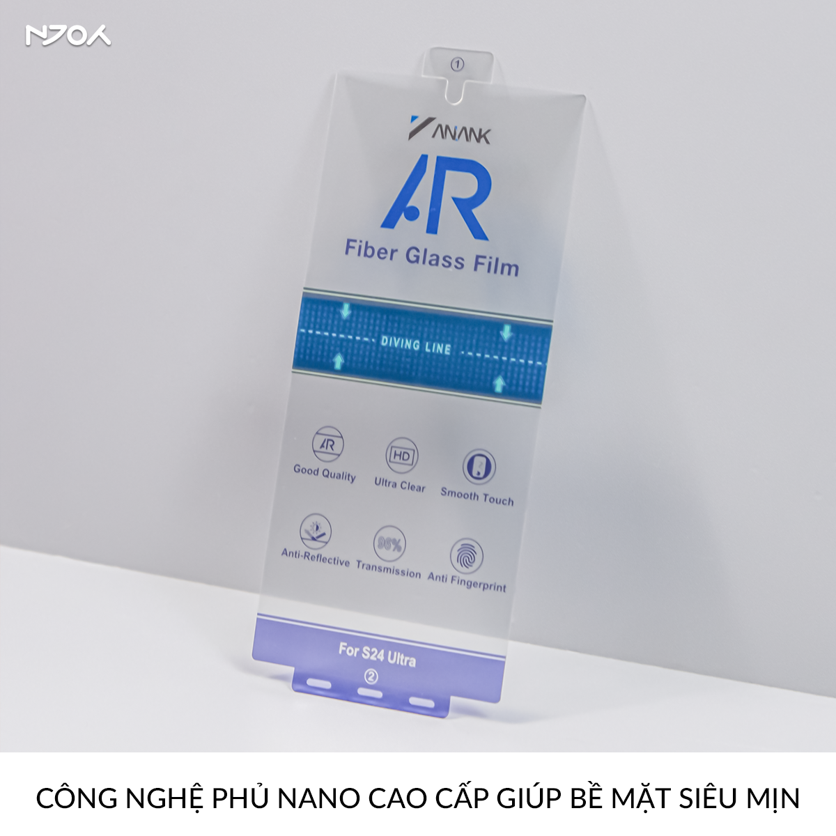 Miếng Dán Màn Hình Anank Chống Chói Full Viền Fiber Film Cho Samsung S25 Ultra S24 Ultra
