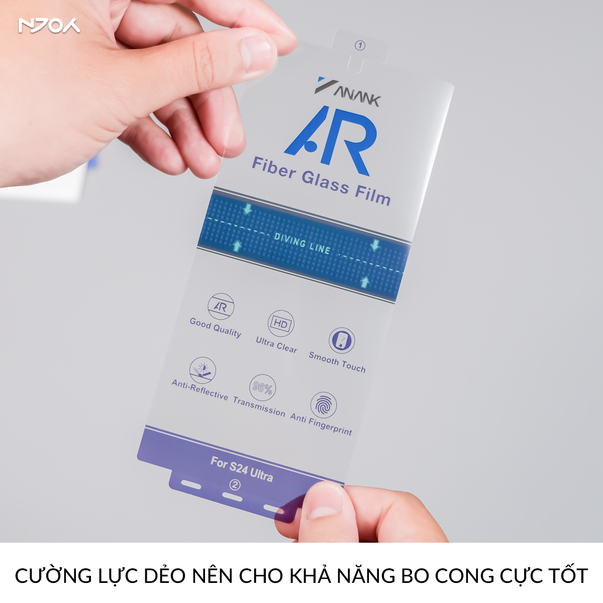Miếng Dán Màn Hình Anank Chống Chói Full Viền Fiber Film Cho Samsung S25 Ultra S24 Ultra