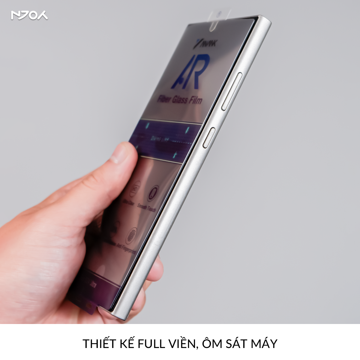 Miếng Dán Màn Hình Anank Chống Chói Full Viền Fiber Film Cho Samsung S25 Ultra S24 Ultra