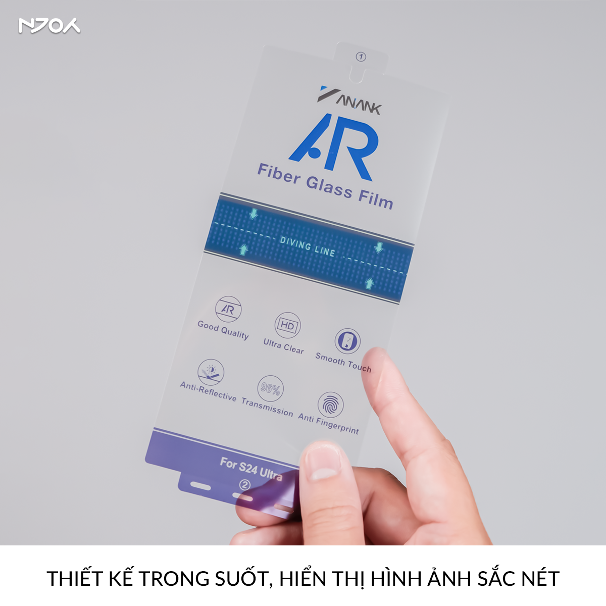 Miếng Dán Màn Hình Anank Chống Chói Full Viền Fiber Film Cho Samsung S25 Ultra S24 Ultra