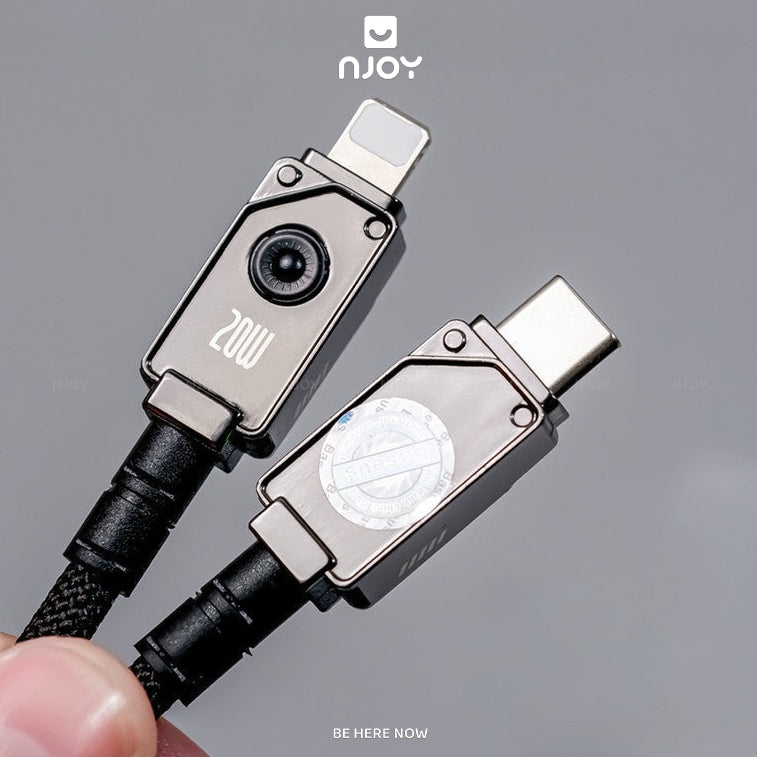 Cáp Sạc Nhanh Baseus 20W Có Đèn Led Dây Bện Chống Đứt Gãy Dài 1m 2m Cho iPhone 11 12 13 14 Pro Max