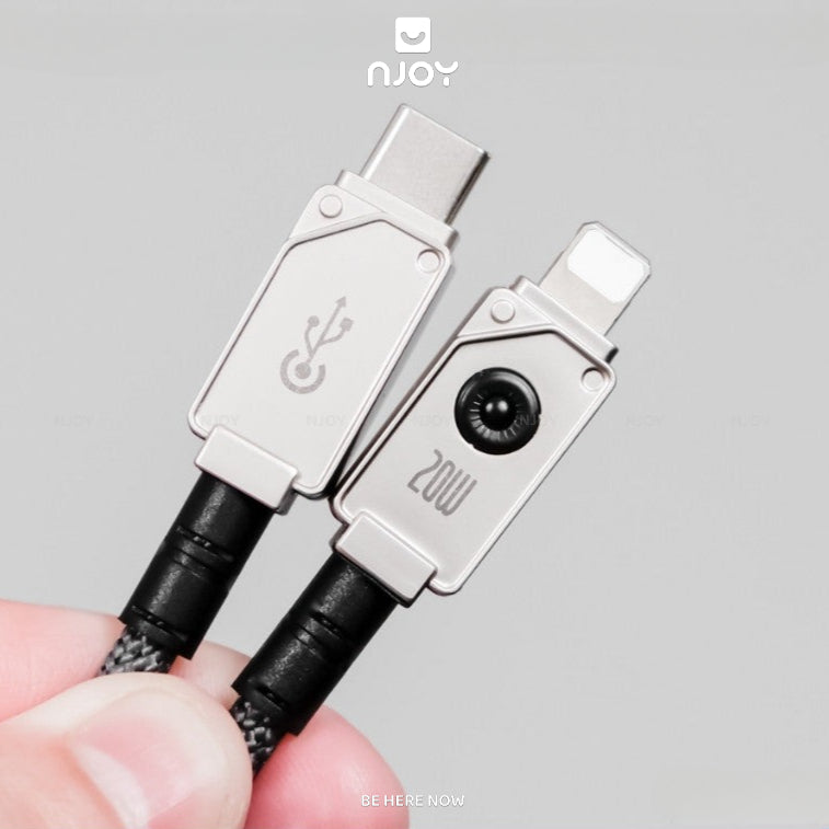 Cáp Sạc Nhanh Baseus 20W Có Đèn Led Dây Bện Chống Đứt Gãy Dài 1m 2m Cho iPhone 11 12 13 14 Pro Max