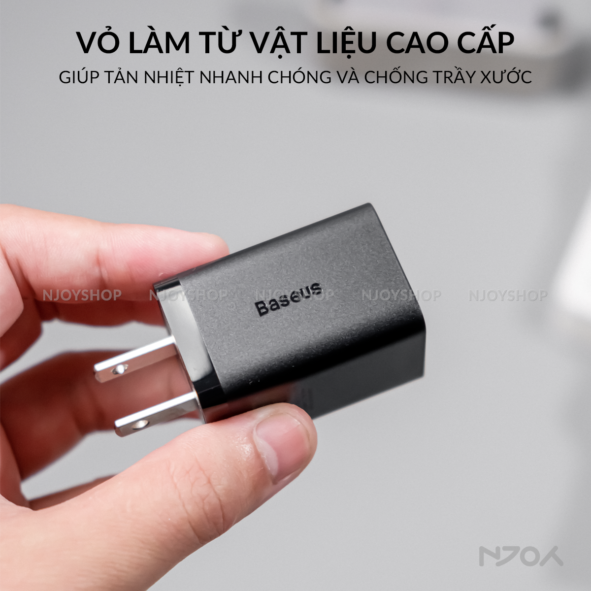 Củ Sạc Nhanh Baseus 40W GaN5 Pro Nhỏ Gọn Cổng Type C Hỗ Trợ QC PD 3.0