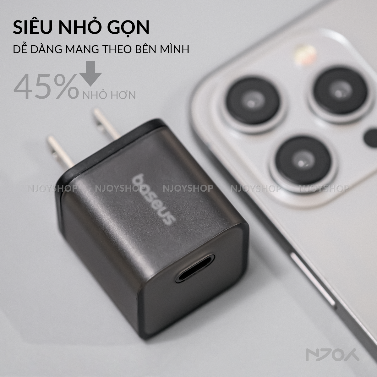 Củ Sạc 30W Baseus GaN5s Nhỏ Gọn Cổng Type C Hỗ Trợ QC PD 3.0 Cho Điện Thoại Máy Tính Bảng