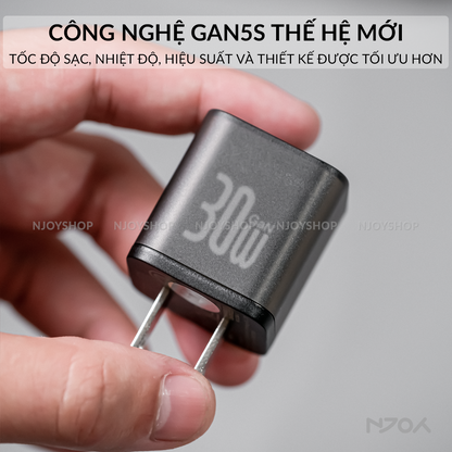 Củ Sạc 30W Baseus GaN5s Nhỏ Gọn Cổng Type C Hỗ Trợ QC PD 3.0 Cho Điện Thoại Máy Tính Bảng