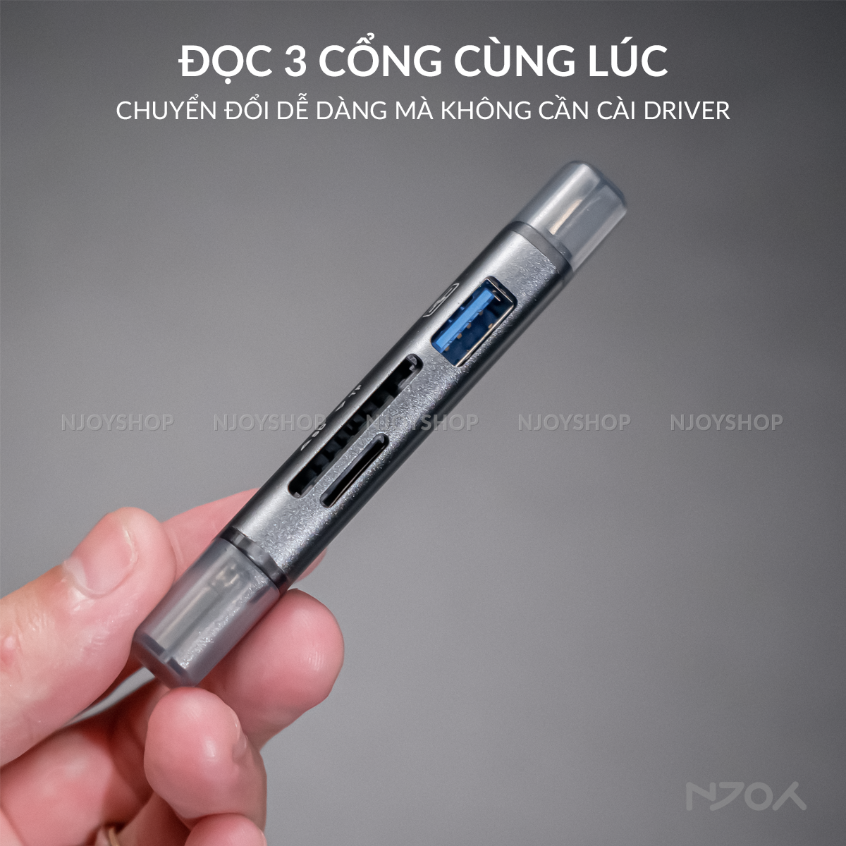 Đầu Đọc Thẻ Nhớ SD TF Đa Năng Cổng Type C USB Tốc Độ Cao Cho Laptop Điện Thoại Máy Tính Bảng