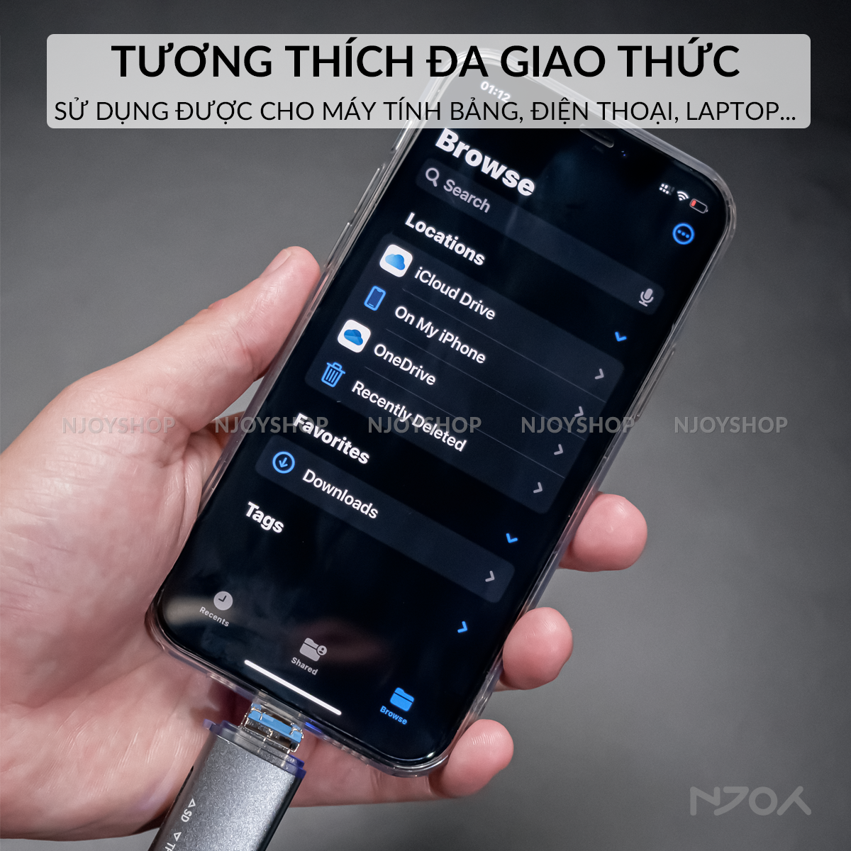 Đầu Đọc Thẻ Nhớ SD TF Đa Năng Cổng Type C USB Tốc Độ Cao Cho Laptop Điện Thoại Máy Tính Bảng