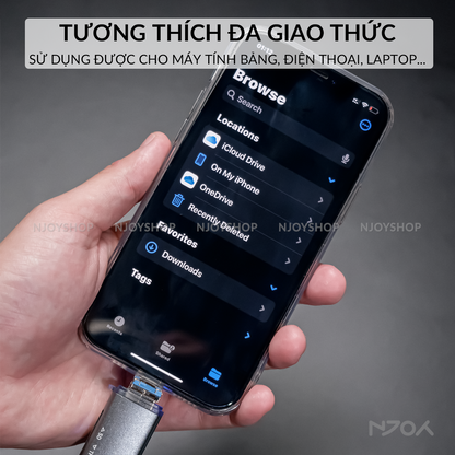 Đầu Đọc Thẻ Nhớ SD TF Đa Năng Cổng Type C USB Tốc Độ Cao Cho Laptop Điện Thoại Máy Tính Bảng