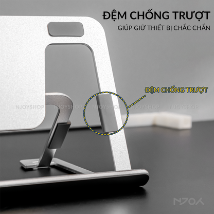 Giá Đỡ Máy Tính Bảng Để Bàn Boneruy Chất Liệu Nhôm Mỏng Nhẹ Gấp Gọn Cho Máy Tính Bảng iPad Njoyshop