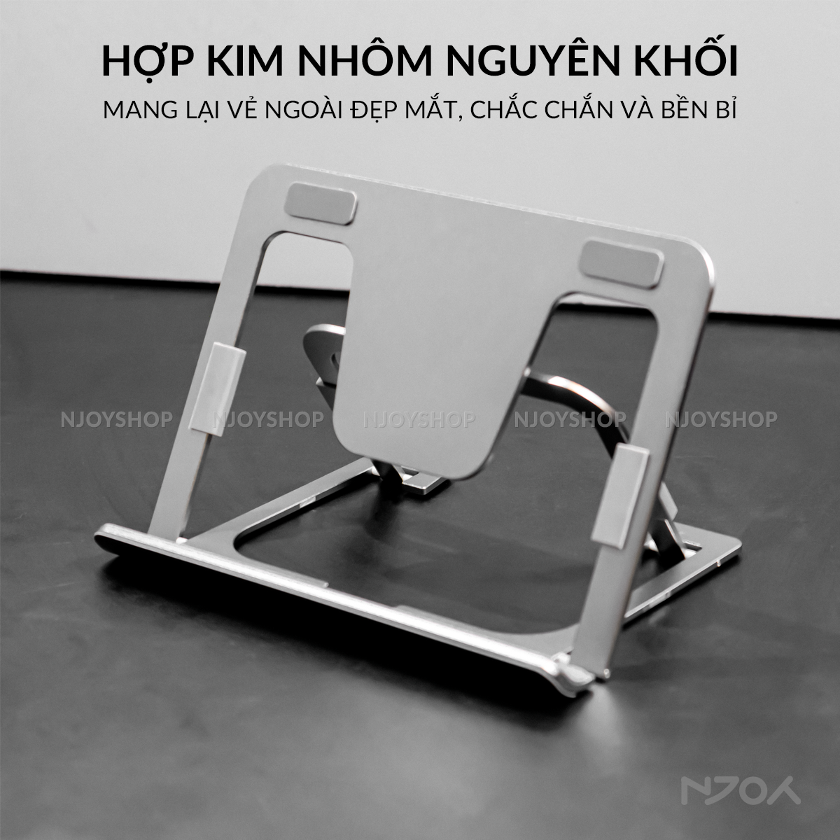 Giá Đỡ Máy Tính Bảng Để Bàn Boneruy Chất Liệu Nhôm Mỏng Nhẹ Gấp Gọn Cho Máy Tính Bảng iPad Njoyshop