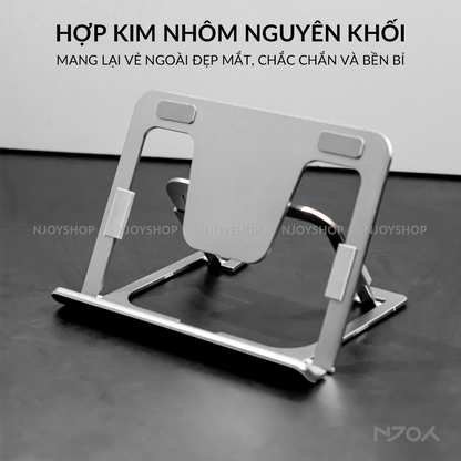 Giá Đỡ Máy Tính Bảng Để Bàn Boneruy Chất Liệu Nhôm Mỏng Nhẹ Gấp Gọn Cho Máy Tính Bảng iPad Njoyshop
