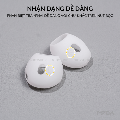 Bộ 3 Cặp Nút Bọc Silicon Ahastyle Siêu Mỏng Cho Tai Nghe Airpods Pro 2 Airpods 1 2 3