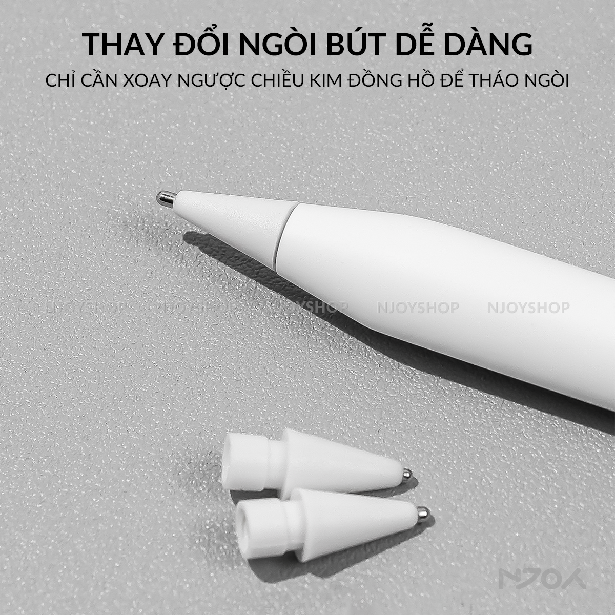 Đầu Ngòi Bút Kim Loại Ahastyle Thay Thế Cho Bút Cảm Ứng Apple Pencil 2