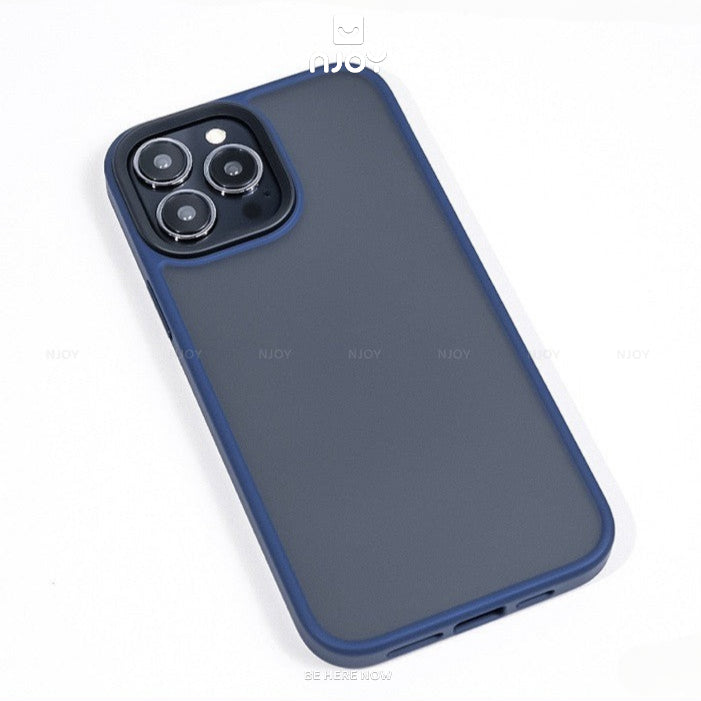 Ốp Nhám Viền Màu Chống Vân Tay Likgus Nút Kim Loại Cho iPhone 17 Pro Max 16 15 14 13 12 11