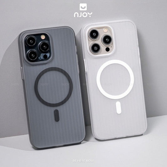 Ốp Magsafe Lưng Nhám Siêu Mỏng Sọc Vali Bảo Vệ Camera Cho iPhone 12 13 14 15 16 Pro Max