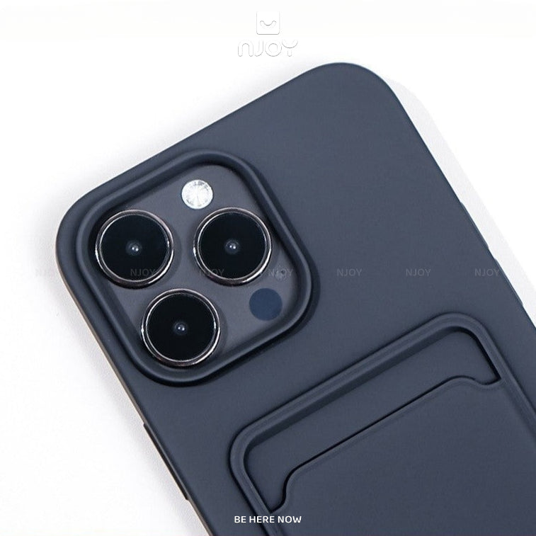 Ốp Đựng Thẻ Card Nhựa Dẻo Nhiều Màu Cho Điện Thoại iPhone 17 Pro Max 16 15 14 13 12 Njoyshop