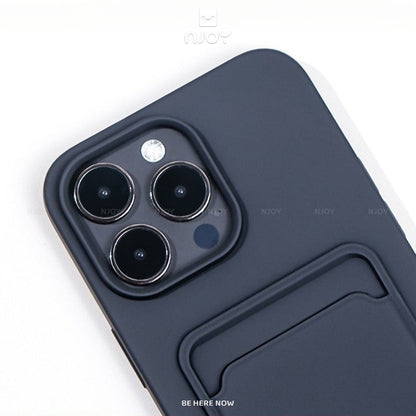 Ốp Đựng Thẻ Card Nhựa Dẻo Nhiều Màu Cho Điện Thoại iPhone 17 Pro Max 16 15 14 13 12 Njoyshop