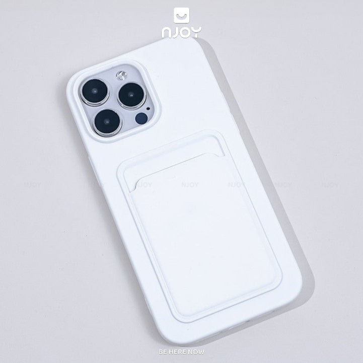Ốp Đựng Thẻ Card Nhựa Dẻo Nhiều Màu Cho Điện Thoại iPhone 17 Pro Max 16 15 14 13 12 Njoyshop