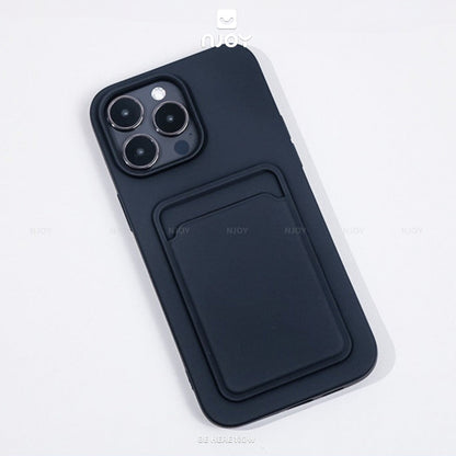 Ốp Đựng Thẻ Card Nhựa Dẻo Nhiều Màu Cho Điện Thoại iPhone 17 Pro Max 16 15 14 13 12 Njoyshop