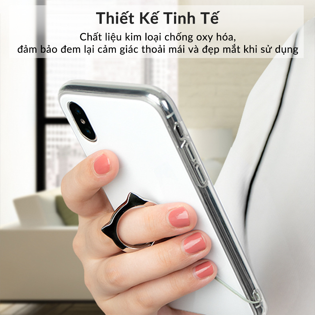 Móc Khóa Khóa Mèo Đen Tiện Dụng Chống Thất Lạc Cho Chìa Khóa Điện Thoại USB Njoyshop