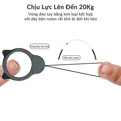 Móc Khóa Khóa Mèo Đen Tiện Dụng Chống Thất Lạc Cho Chìa Khóa Điện Thoại USB Njoyshop