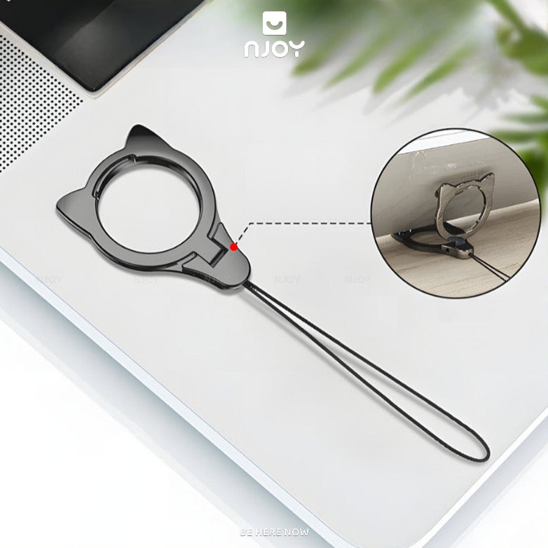 Móc Khóa Khóa Mèo Đen Tiện Dụng Chống Thất Lạc Cho Chìa Khóa Điện Thoại USB Njoyshop