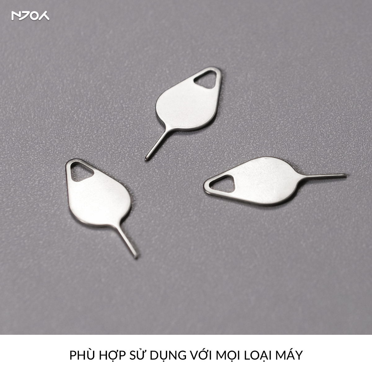 Que Chọc Sim Thép Không Gỉ Treo Móc Khóa Dành Cho Các Dòng Điện Thoại